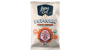 Lesser Evil Organic Gluten Free White Cheddar Popcorn