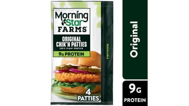 MorningStar Farms Vegan Plant Based Protein Original Chik'n Patties
