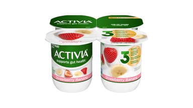 Activia Low Fat Strawberry Banana Probiotic Yogurt Cups
