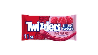 Twizzlers Filled Twists Raspberry Flavored Licorice Style Candy