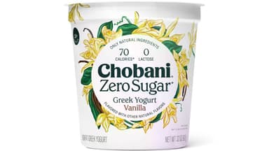 Chobani Zero Sugar Vanilla Yogurt Tub
