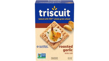 Triscuit Roasted Garlic Flavor Whole Grain Wheat Snack Crackers