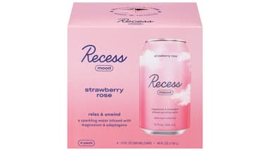 Recess Mood Strawberry Rose Sparkling Water