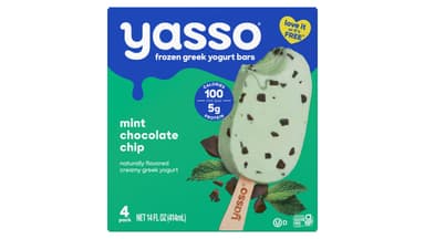 Yasso Gluten-Free Mint Chocolate Chip Flavored Frozen Greek Yogurt Bars