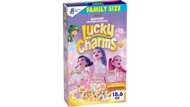 Lucky Charms KPop Demon Hunters HUNTR/X Peach Mango Cereal Family Size