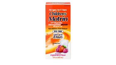 Motrin Children's Dye-Free Berry Flavor Fever Reducer Pain Reliever Oral Suspension