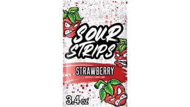 Sour Strips Strawberry Chewy Candy