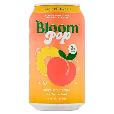 Bloom Nutrition Pop Peach Pineapple Prebiotic Soda
