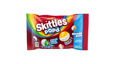 Skittles Pop'd Original Freeze Dried Candy Bag Share Size