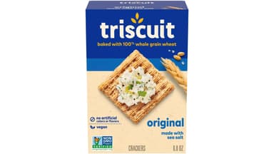 Triscuit Vegan Healthy with Sea Salt Whole Grain Wheat Original Snack Crackers