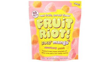 Fruit Riot! Strawberry Peach Sour Mango Mix Frozen Candy