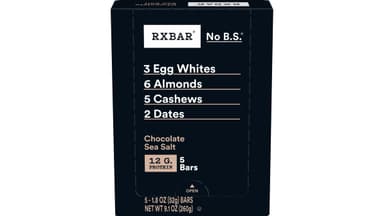 RXBAR No B.S. Gluten-Free Chocolate Sea Salt Protein Bars