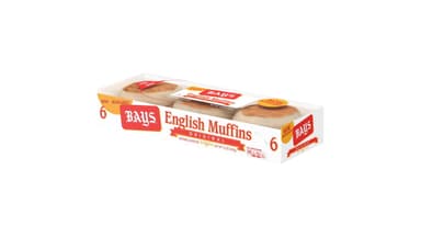 Bays Kosher Plain Original Pre-Sliced Soft English Muffins Tray