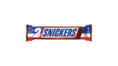 Snickers Red White and Blue Patriotic Chocolate Candy Bar Share Size