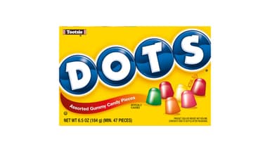 Dots Assorted Fruit Flavored Gumdrops Candy