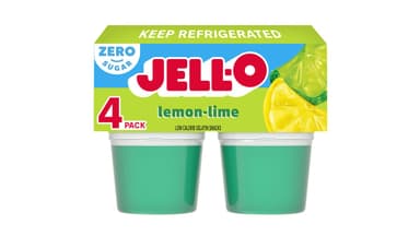 JELL-O Zero Sugar Ready-to-Eat Lemon Lime Gelatin Snack Cups