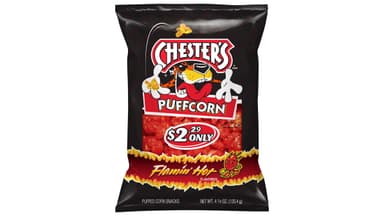 Chester's Puffcorn Flamin Hot Puffed Corn Snacks