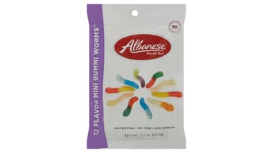Albanese Fat-Free Gluten-Free 12 Flavor Mini Gummi Worms
