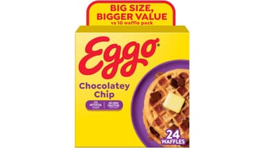 Eggo Frozen Chocolatey Chip Waffles Box Family