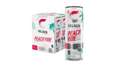 Celsius No Sugar Live Fit Sparkling Peach Vibe Energy Drink