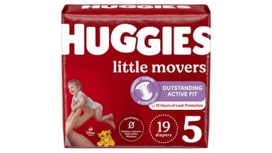 Huggies Little Movers Hypoallergenic Disposable 27+ lbs Size 5 Baby Diapers