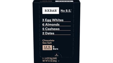 RXBAR No B.S. Gluten-Free Chocolate Sea Salt Protein Bars
