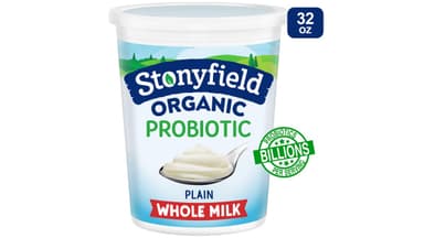Stonyfield Organic Probiotic Whole Milk Plain Yogurt