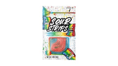 Sour Strips Rainbow Flavored Chewy Candy