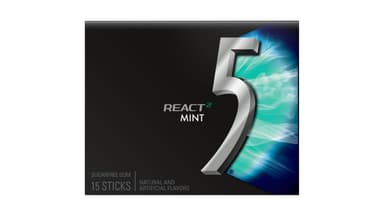 5 Gum Sugar Free React 2 Mint Chewing Gum
