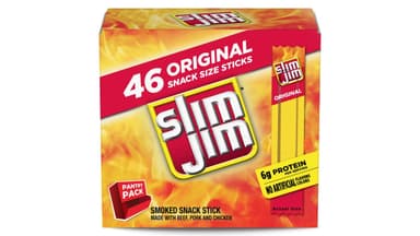 Slim Jim Original Smoked Meat Sticks Pantry Pack Snack Size