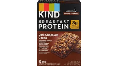 Kind Gluten Free Dark Chocolate Cocoa Breakfast Protein Bars