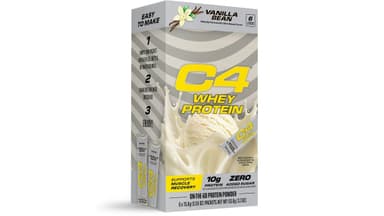 C4 Energy Protein Vanilla Bean Powder Sticks