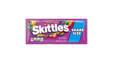 Skittles Wild Berry Chew Candies Bag Share Size