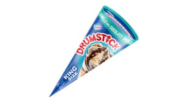 Drumstick Vanilla with Chocolatey Swirls Ice Cream Cone King Size
