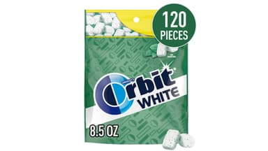 Orbit White Sweet Mint Sugar Free Chewing Gum Resealable Bag