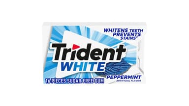 Trident Sugar Free Peppermint White Gums