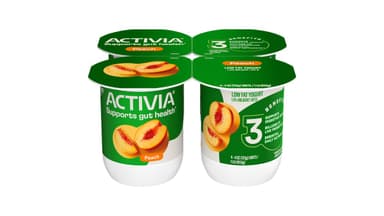 Activia Low Fat Gut Health Support Peach Probiotic Yogurt