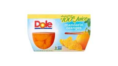 Dole 100% Juice Mandarin Oranges Fruit Cups