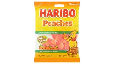Haribo Peaches Share Size Gummi Candy