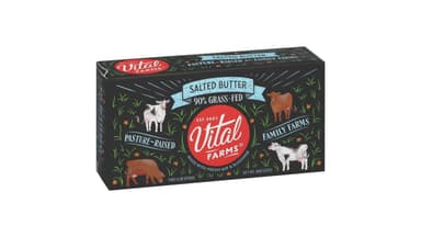 Vital Farms 90% Grass Fed Pasture Raised Salted Butter