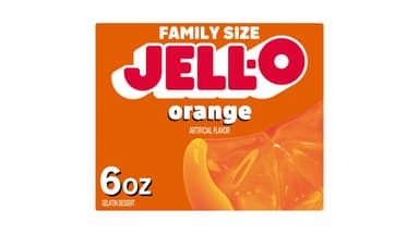 Jell-O Orange Gelatin Dessert Mix, Family Size