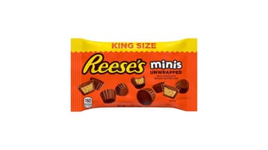 Reese's Unwrapped Milk Chocolate Peanut Butter Cups Minis Candies Bag King Size