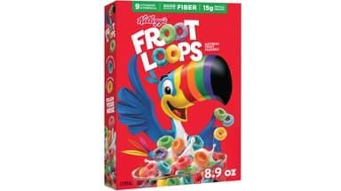 Kellogg’s Froot Loops Cereal Kids Original Natural Fruit Flavors Breakfast Cereal