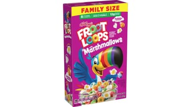 Froot Loops Cereal with Marshmallows Sweetened Multigrain Breakfast Cereal Family Size