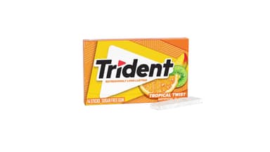 Trident Tropical Twist Sugar Free Chewing Gum Sticks with Xylitol