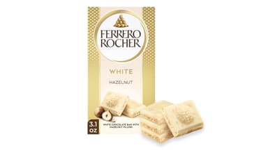 Ferrero Rocher White Chocolate with Hazelnut Filling Premium Chocolate Bar