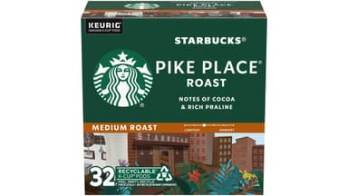 Starbucks Pike Place Medium Roast Ground Coffee K-Cup Pods