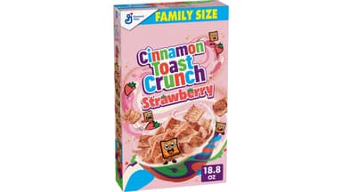 Cinnamon Toast Crunch Crispy Strawberry Breakfast Cereal, Family Size