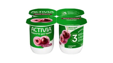 Activia Gluten Free Low Fat Black Cherry 1.5% Milkfat Gut Health Probiotic Yogurt Cups