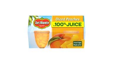 Del Monte Foods Diced Peaches in 100% Juice Cups